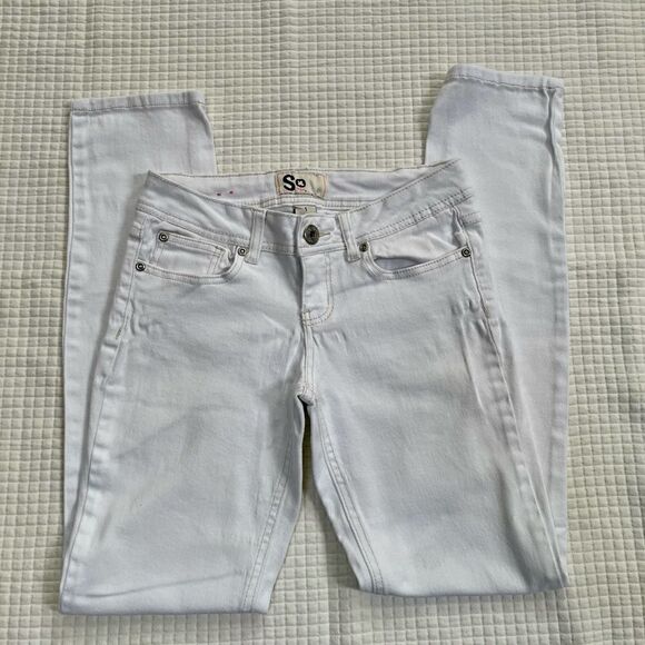 SO white cotton spandex jeans junior size 1 skinny - Picture 2 of 9